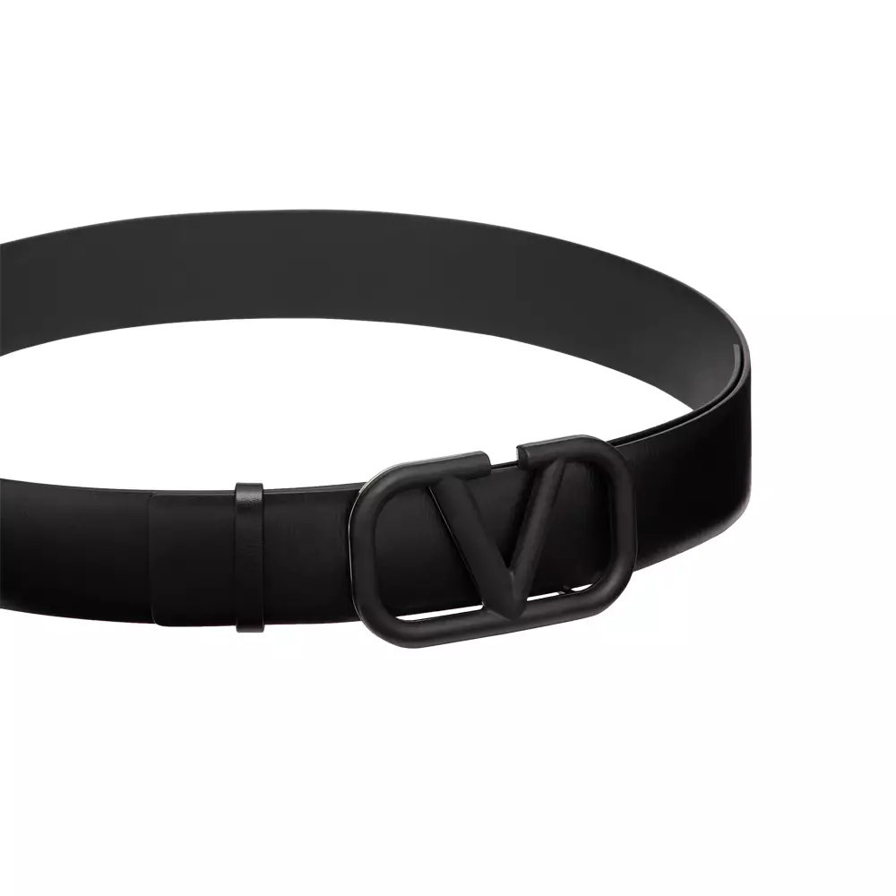 Vlogo Signature Calfskin Belt 40 Mm for Man in Black