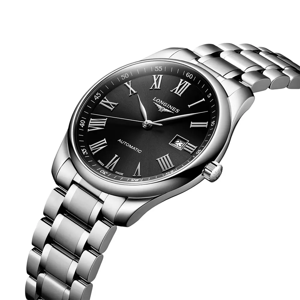 Master Collection 42 - L2.893.4.59.6 Roman Automatic Steel Black