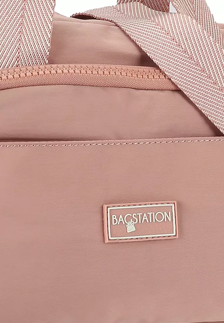 Buy Bagstation Crinkle Nylon Convertible Top Handle Bag 2023 Online