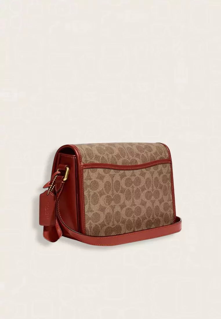 Coach Studio Shoulder Bag In Signature Canvas Tan Rust