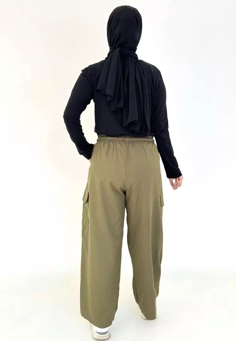 BUY 1 GET 1 FREE Alia Cargo Pants [Beige - Army]