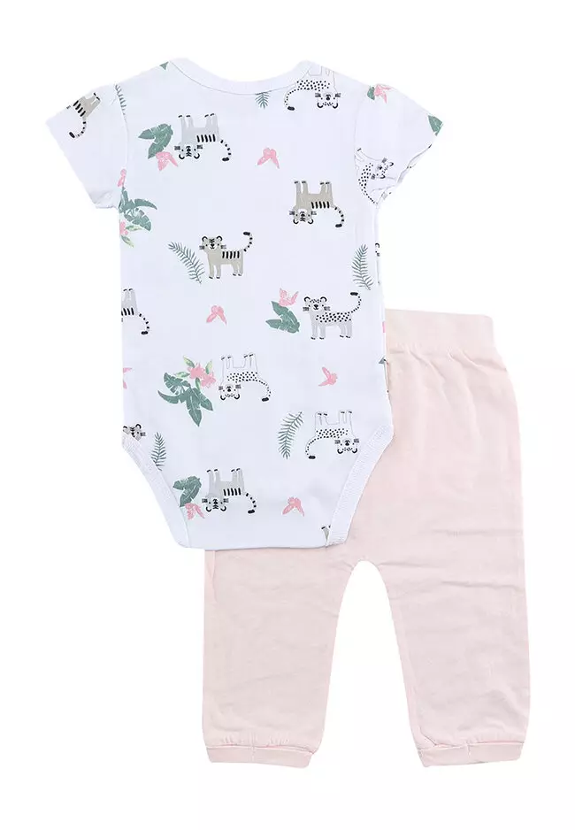 Short sleeve long shop pants romper baby