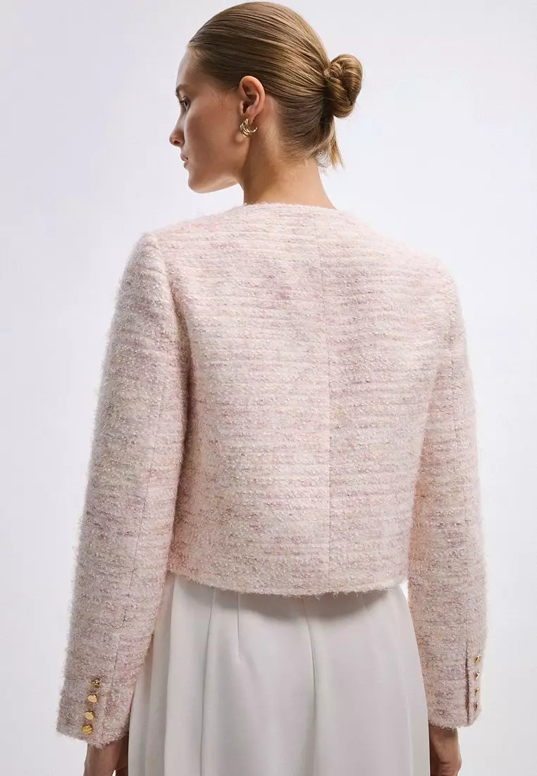 Tweed Jacket - Light Pink
