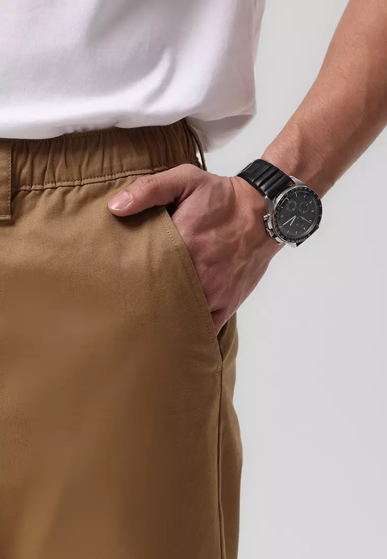 MANZONE - Celana Panjang Ankle Pria Bruce Relaxed Fit - Brown Warna Brown
