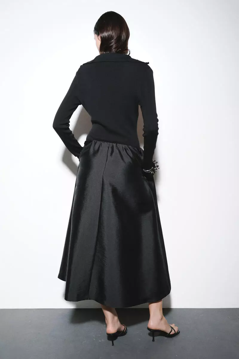 A-line midi skirt
