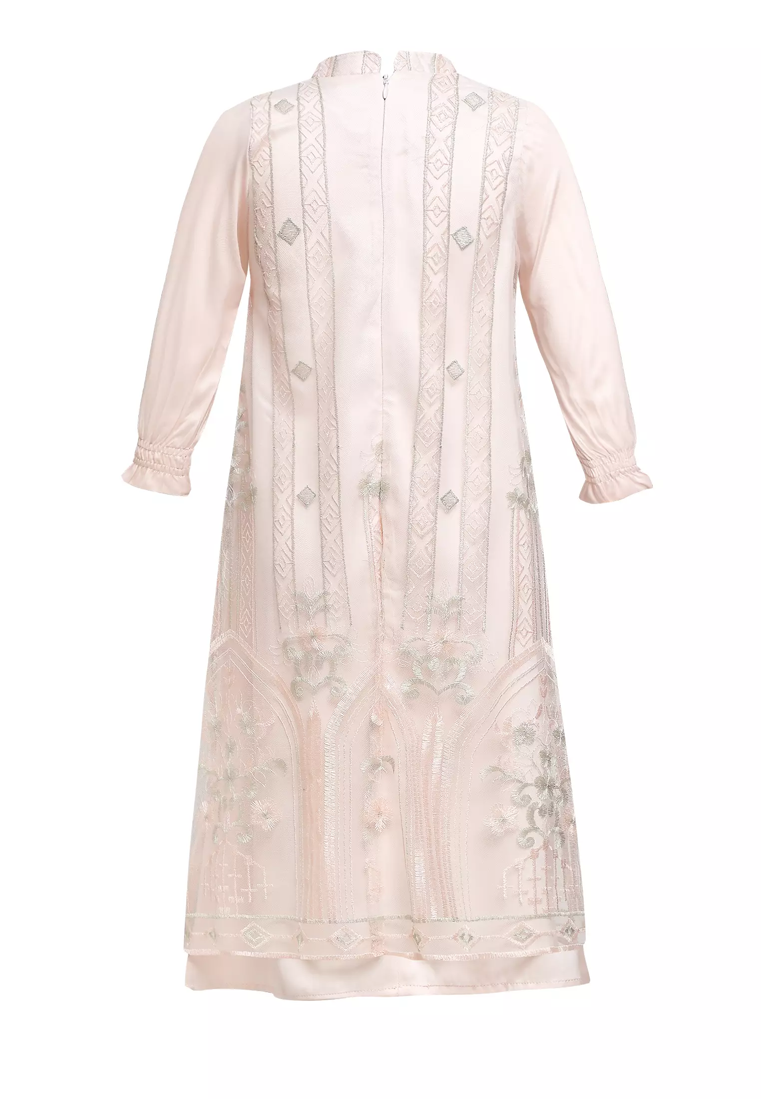 MFMW Lil Dayza Dress Gamis Anak Brukat Peach