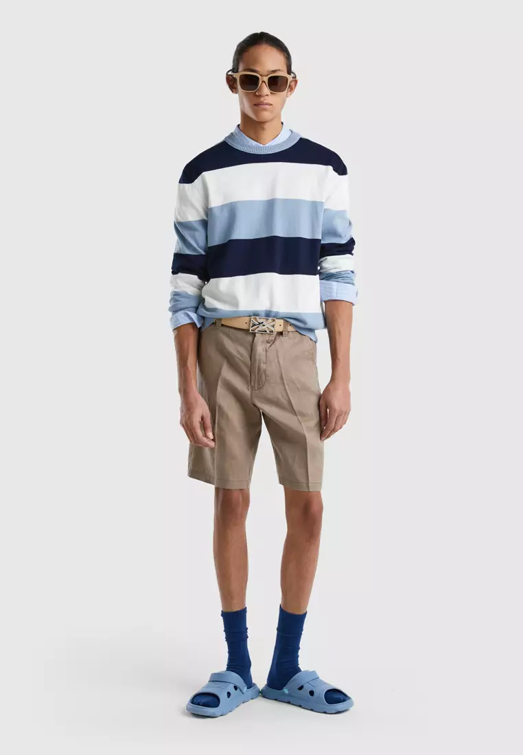 Short Bébé Garçon United Colors Of Benetton – Tissu Doux Et Extensible Taille Élastique