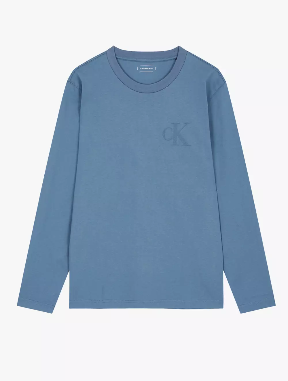 Calvin Klein Jeans - Relaxed Long Sleeve Fashion Graphic T-Shirt - Blue - blue