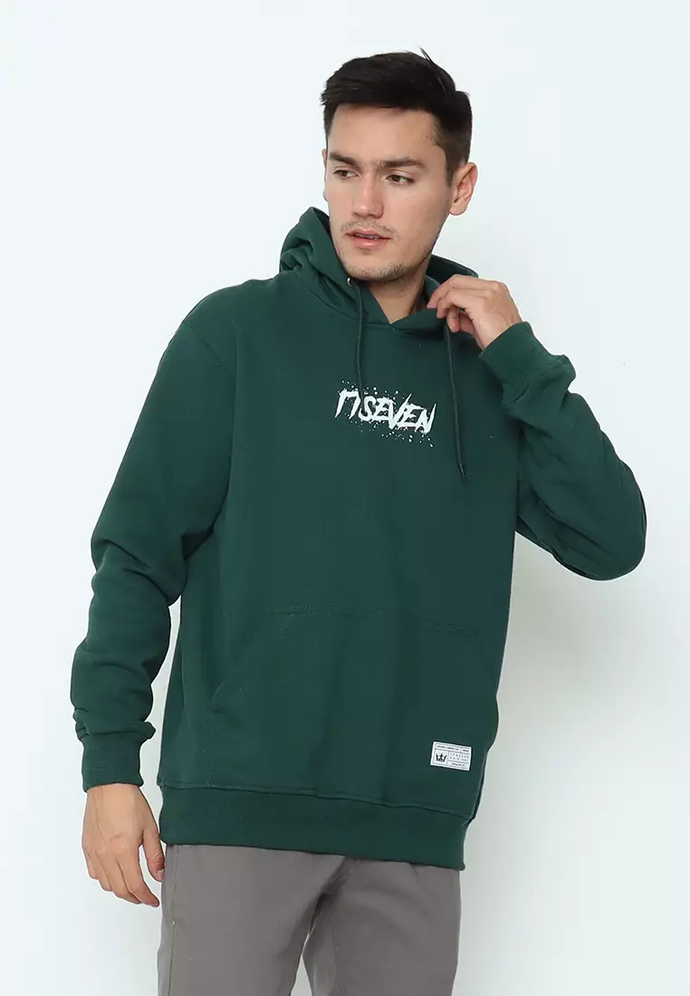 17SEVEN Hoodie Sablon Pria 0182-SCRACH-GRN