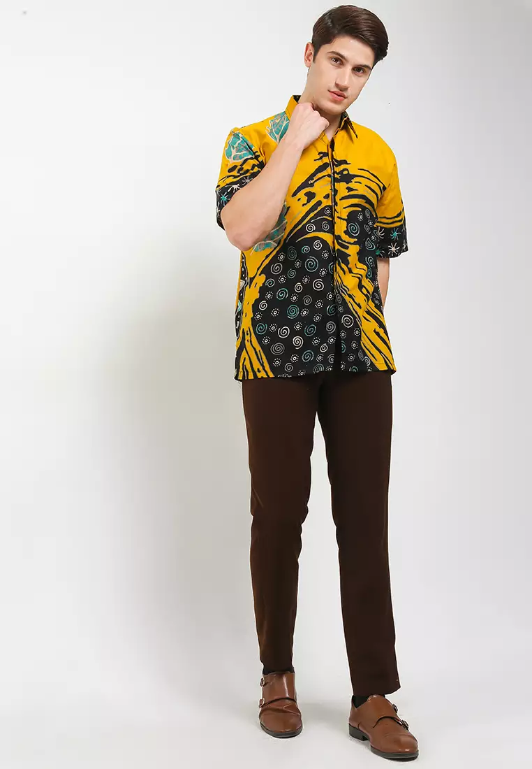 Chava Kemeja Batik Premium Pria Casual Modern Lengan Pendek