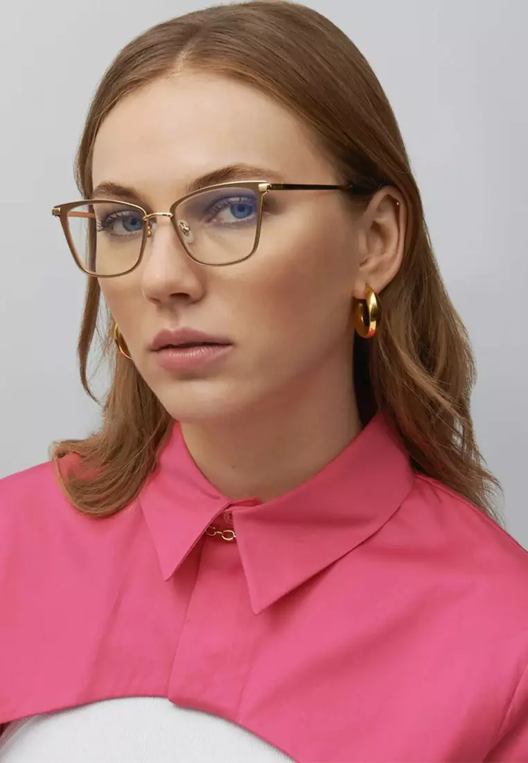 Windsor (OP622 Brown) Luxury Anti-Radiation/Computer Eyeglasses from London for Women