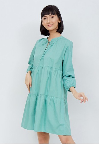 Kimora Kei green Kimora Kei Baju Wanita Miyo Dress Mint Leaf A49FDAAD76EA8EGS_1