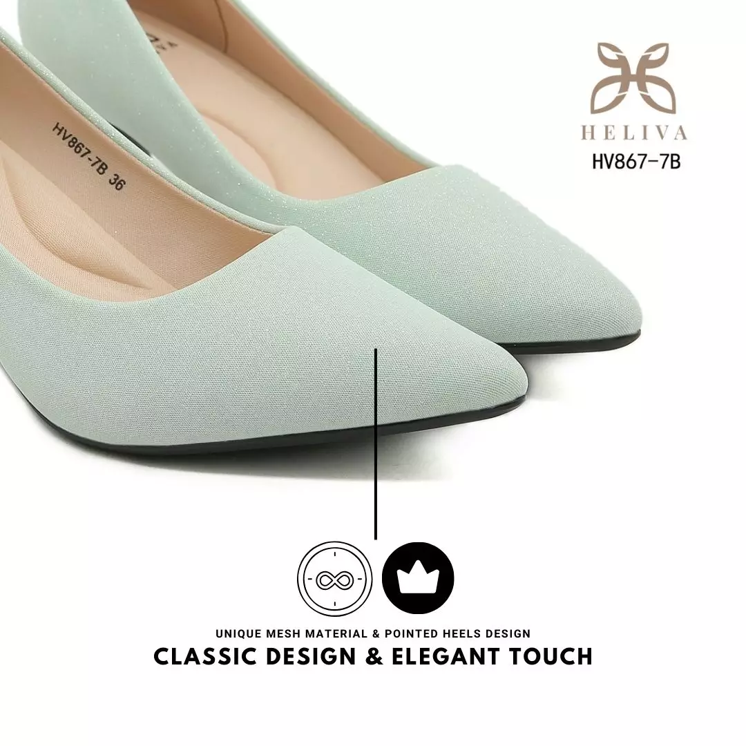 Heliva Lumina Subtle Sparkle Matte Heels 5.5cm HV867-7B