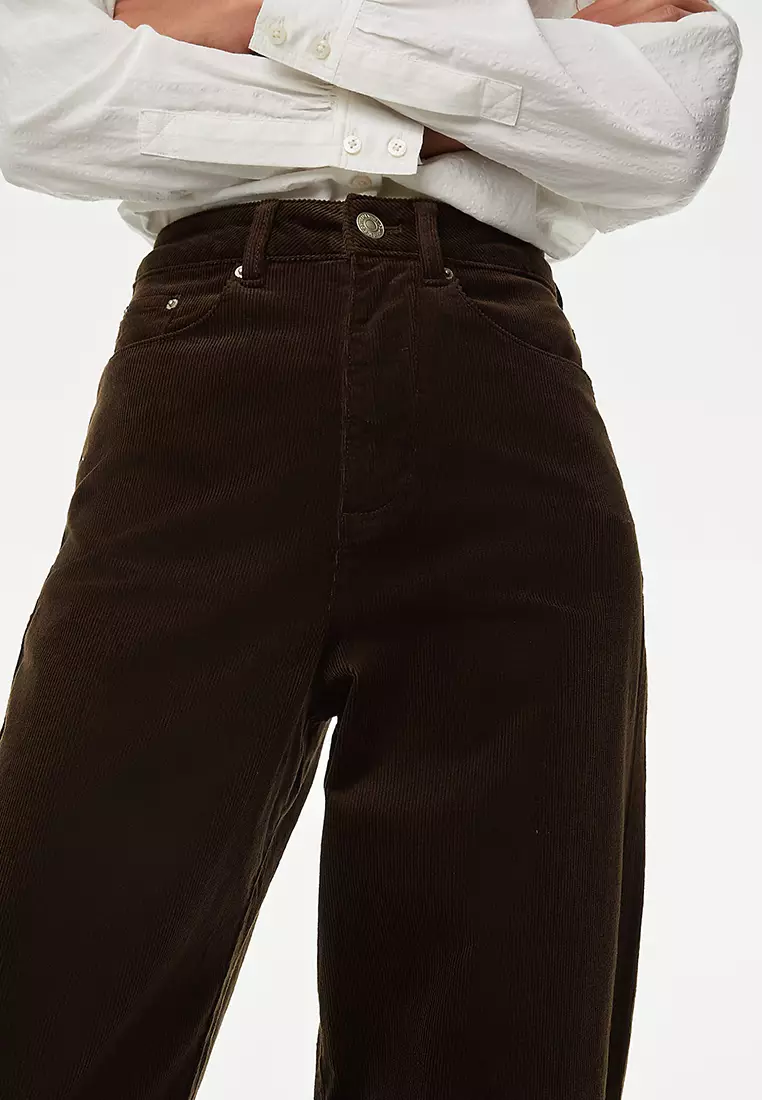 Cotton Rich Cord Wide Leg Trousers