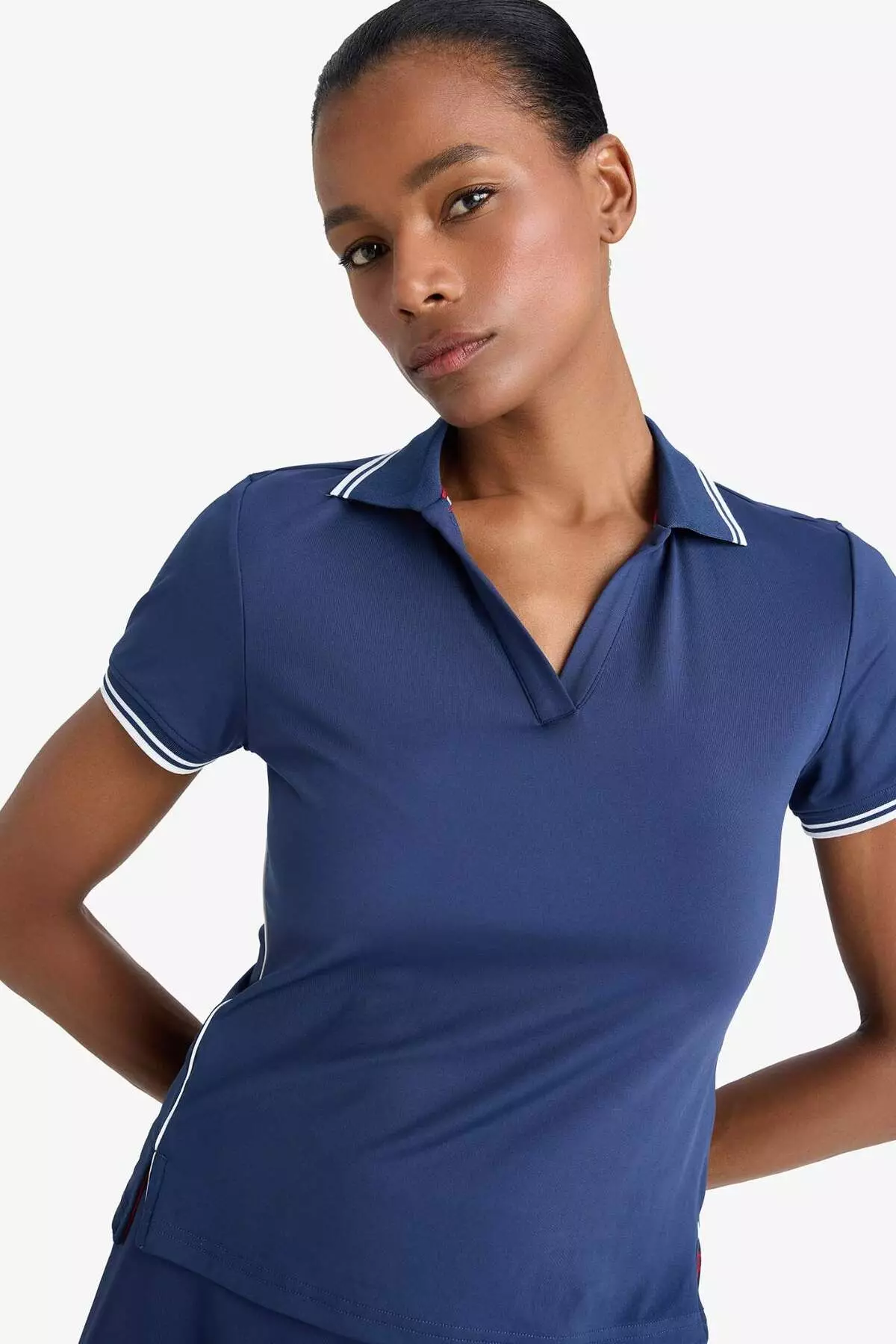 Defactofit Standard Fit Polo Neck Athlete Short Sleeve T-Shirt D9300Ax25Sp