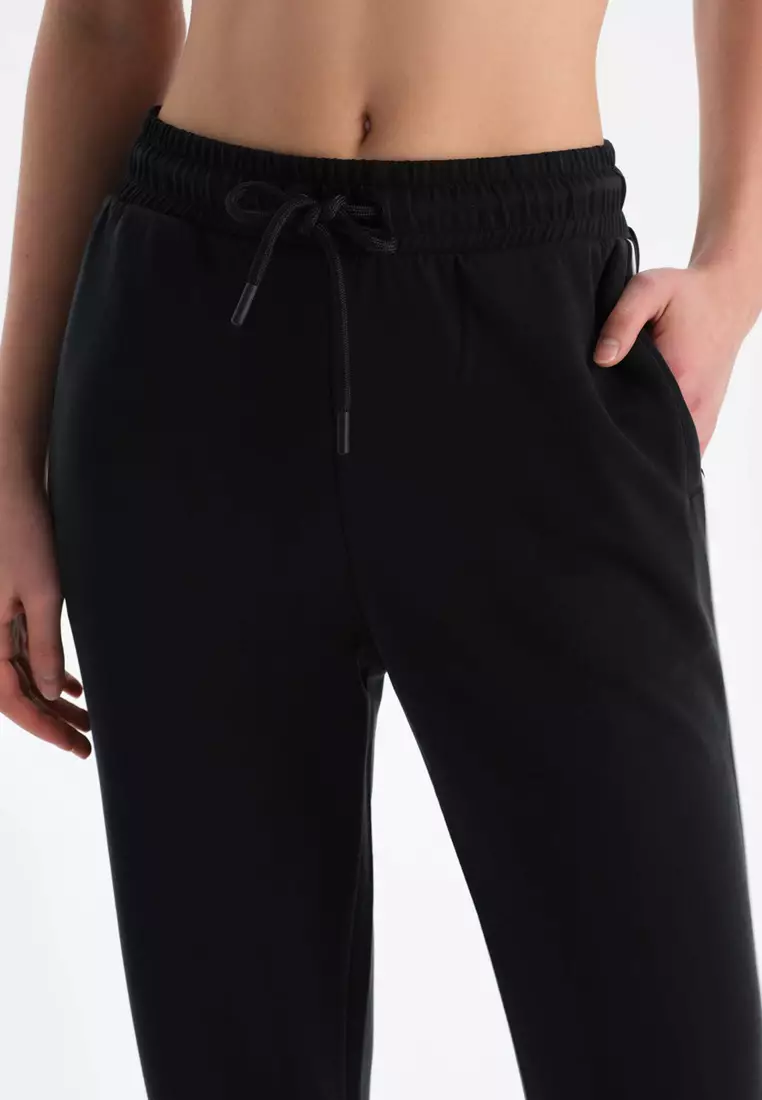 Black Trousers, Regular, Long Leg, Activewear for Women