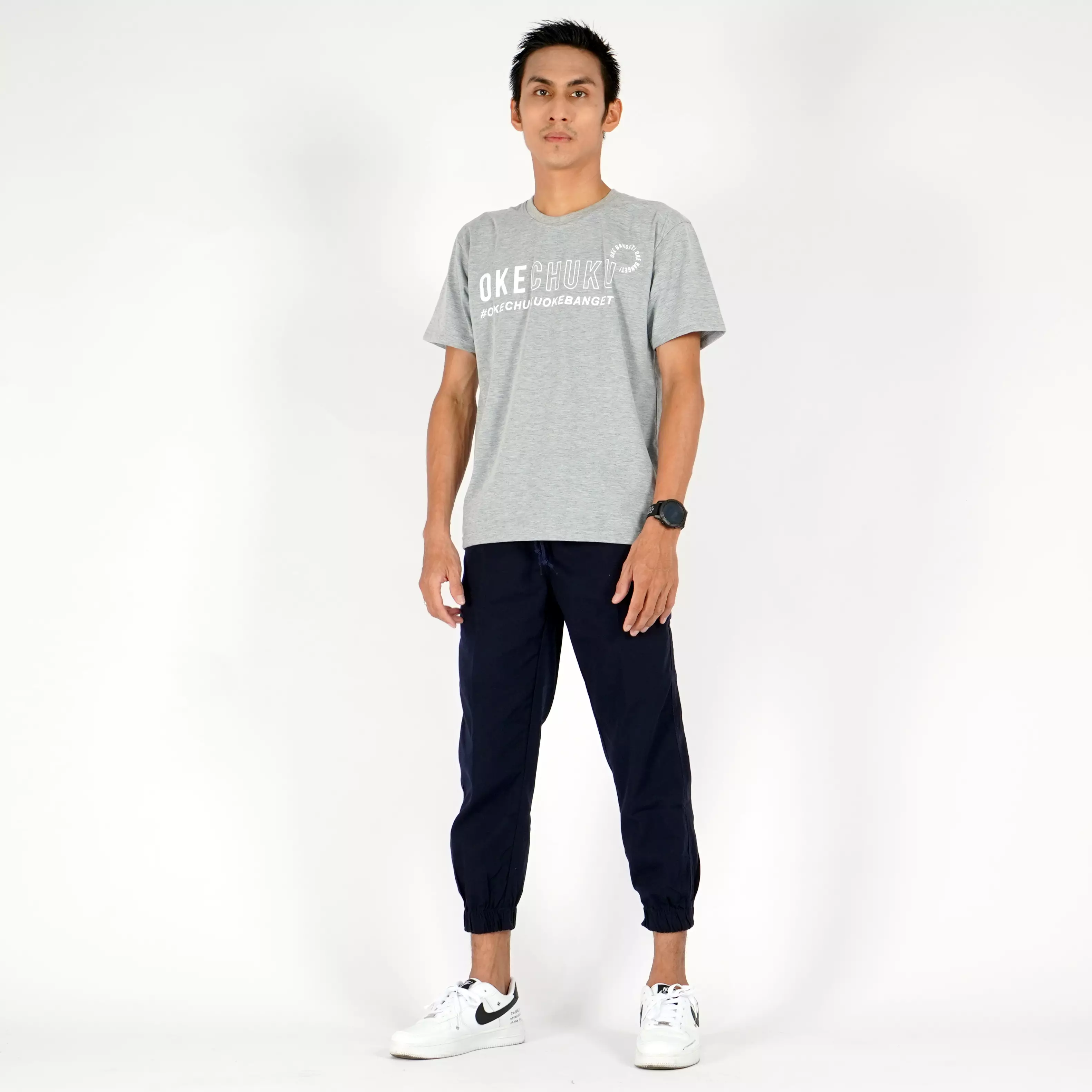 OKECHUKU Ichsan Celana Sirwal Jogger Pangsi 3/4 Slimfit Fashion Casual Pria
