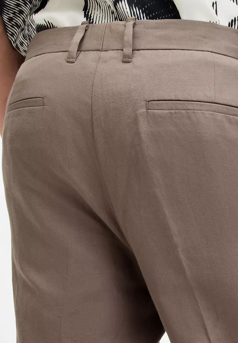 Cross Tallis Linen Blend Slim Trousers