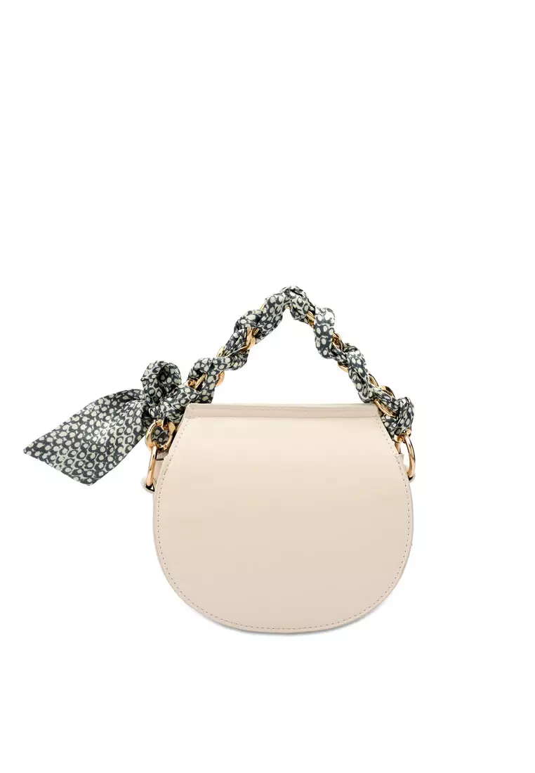 Women's Chain Shoulder Bag / Sling Bag / Crossbody Bag - Beige