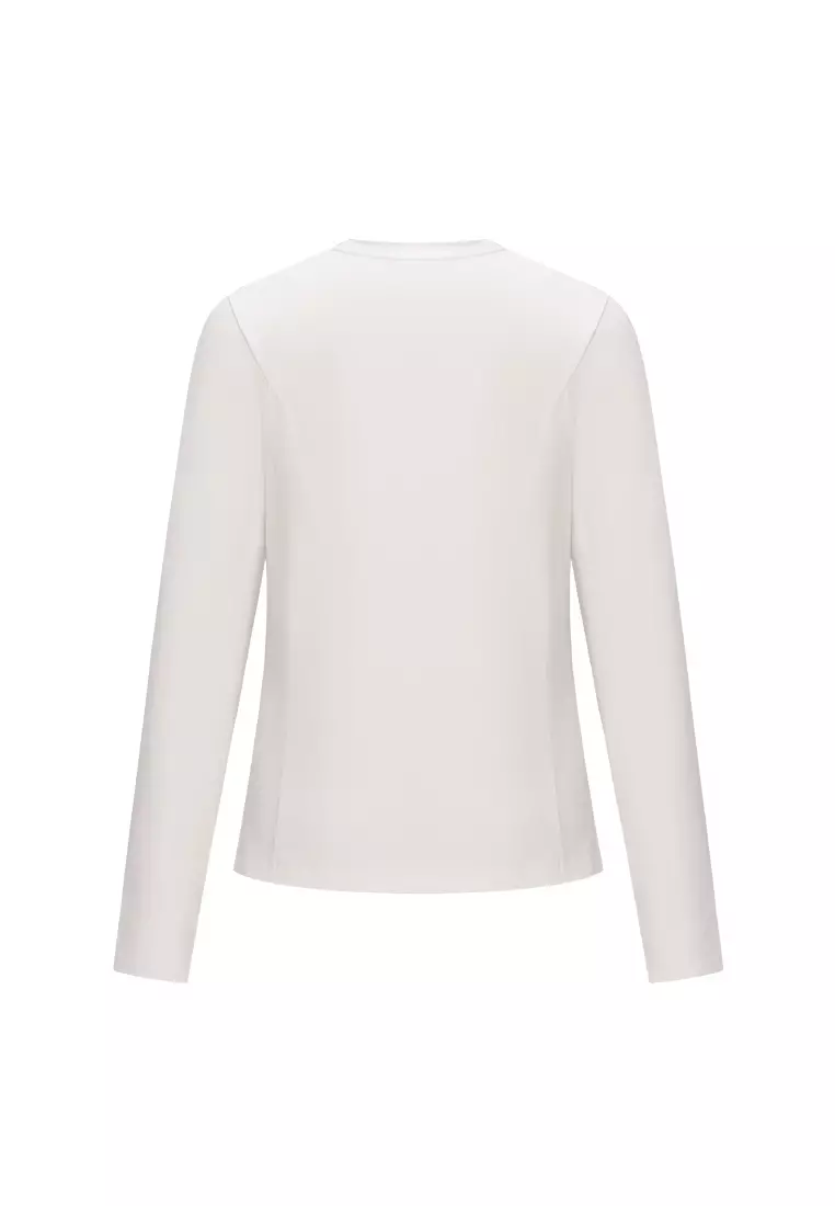 WOMEN'S K-SWISS LOGO BRUSHED LONG SLEEVES T-SHIRT