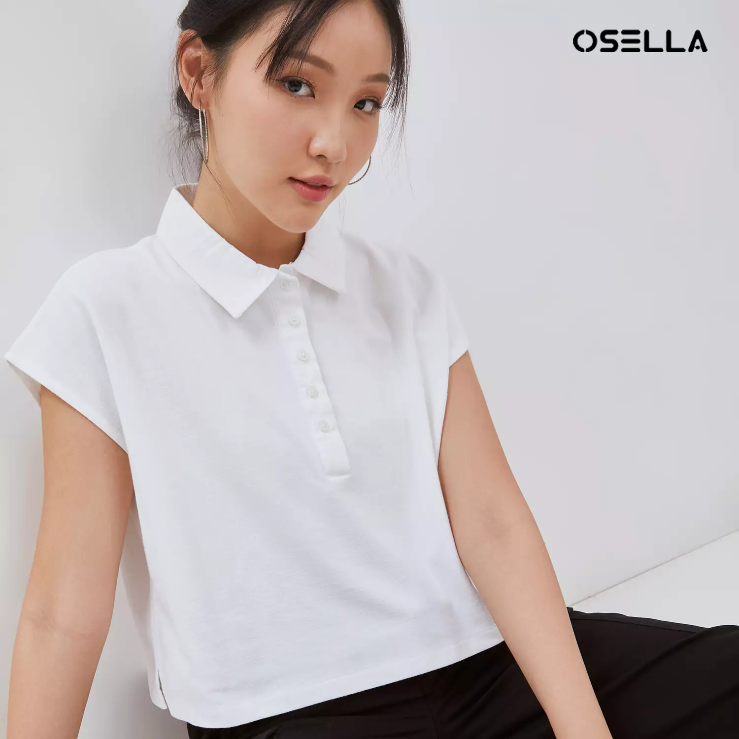 [NEW] Osella Sleeveless Collar Shirt 21714003 | Kemeja Wanita