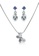 SO SEOUL multi and silver Gabriella Butterfly Blue Shade Swarovski® Crystals Stud Earrings and Necklace Set FE948ACBEB98CEGS_1