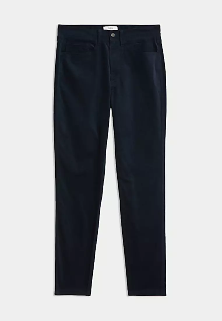 Slim Fit Diagonal Corduroy 5 Pocket Trousers