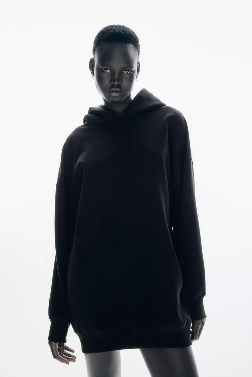 Oversized hooded dress