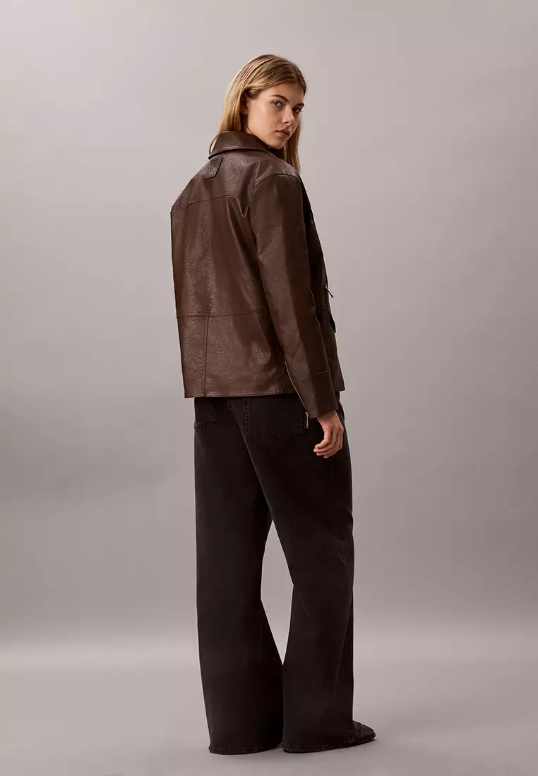Faux Leather Moto Jacket - Calvin Klein Jeans
