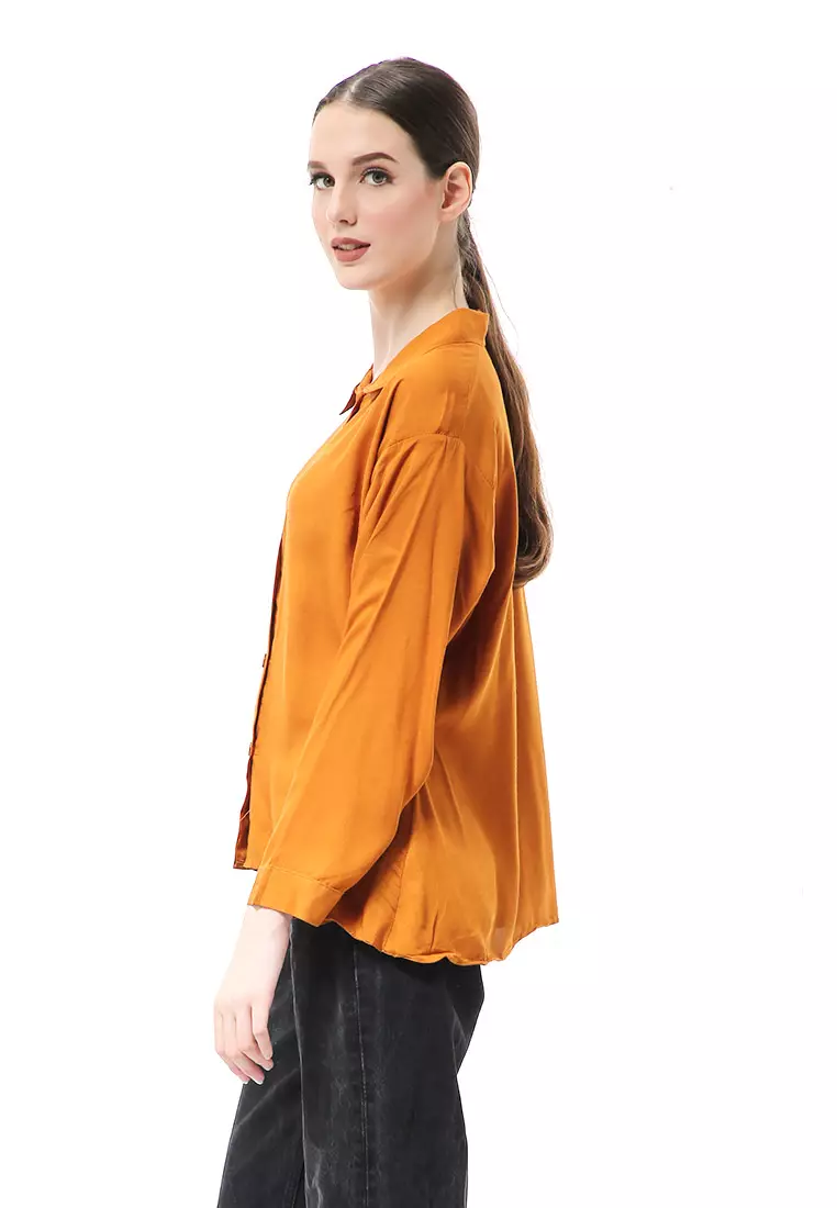 Ayudia Shirt Long Sleeve Atasan Wanita Premium Quality - Bata