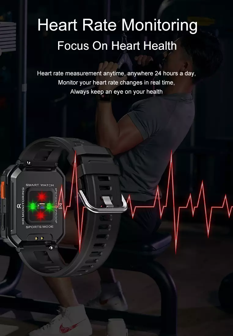 SmartWatch T8 Pro Layar Terang 2.01'' 320*385 TFT Anti Air IP67 Mode Multi-Olahraga Khaki