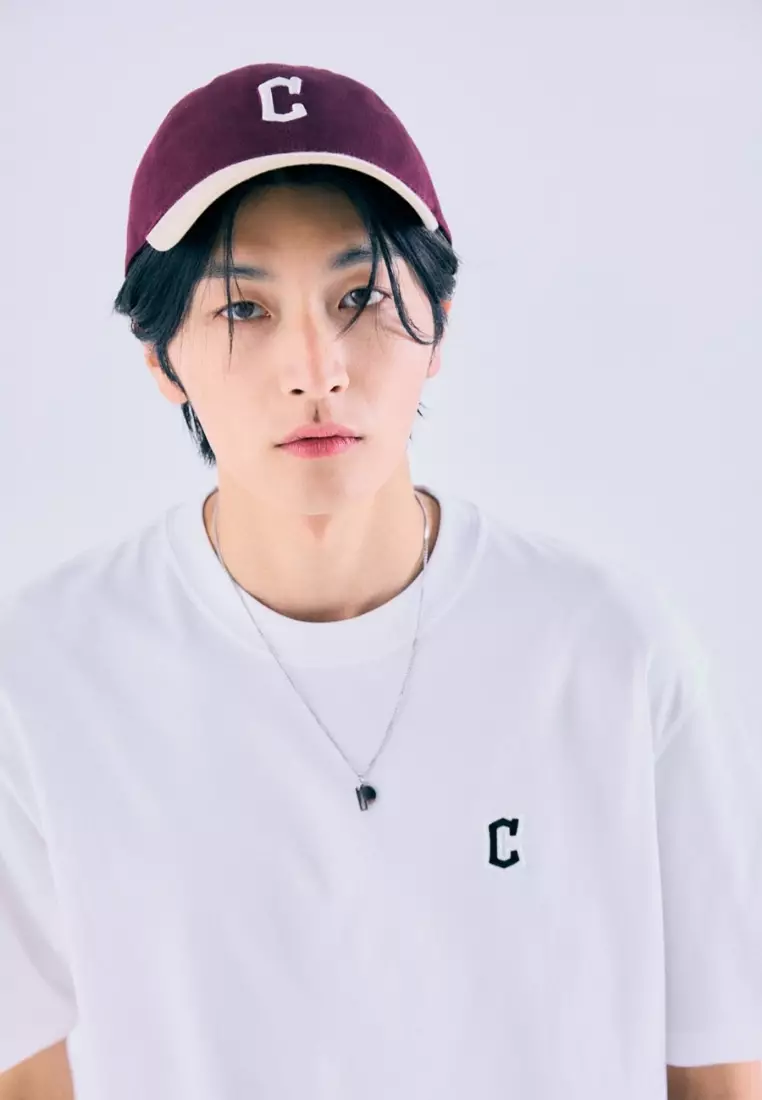 Basic Color Block Unstructured Ball Cap Cleveland Indians - Red