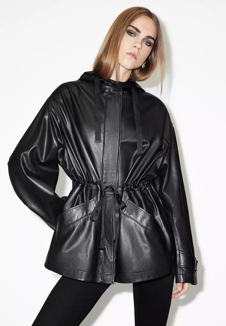 Buy AllSaints Kelsea Relaxed Fit Leather Jacket 2026 Online | ZALORA