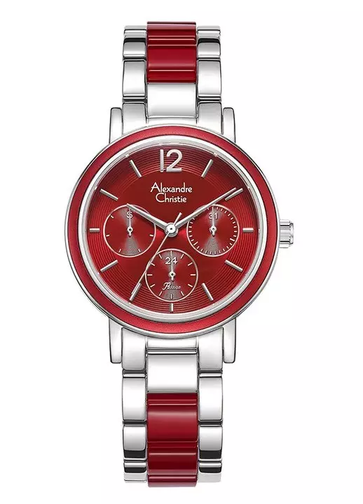 Alexandre Christie 2B45 Rantai silver Acrylic merah cewek