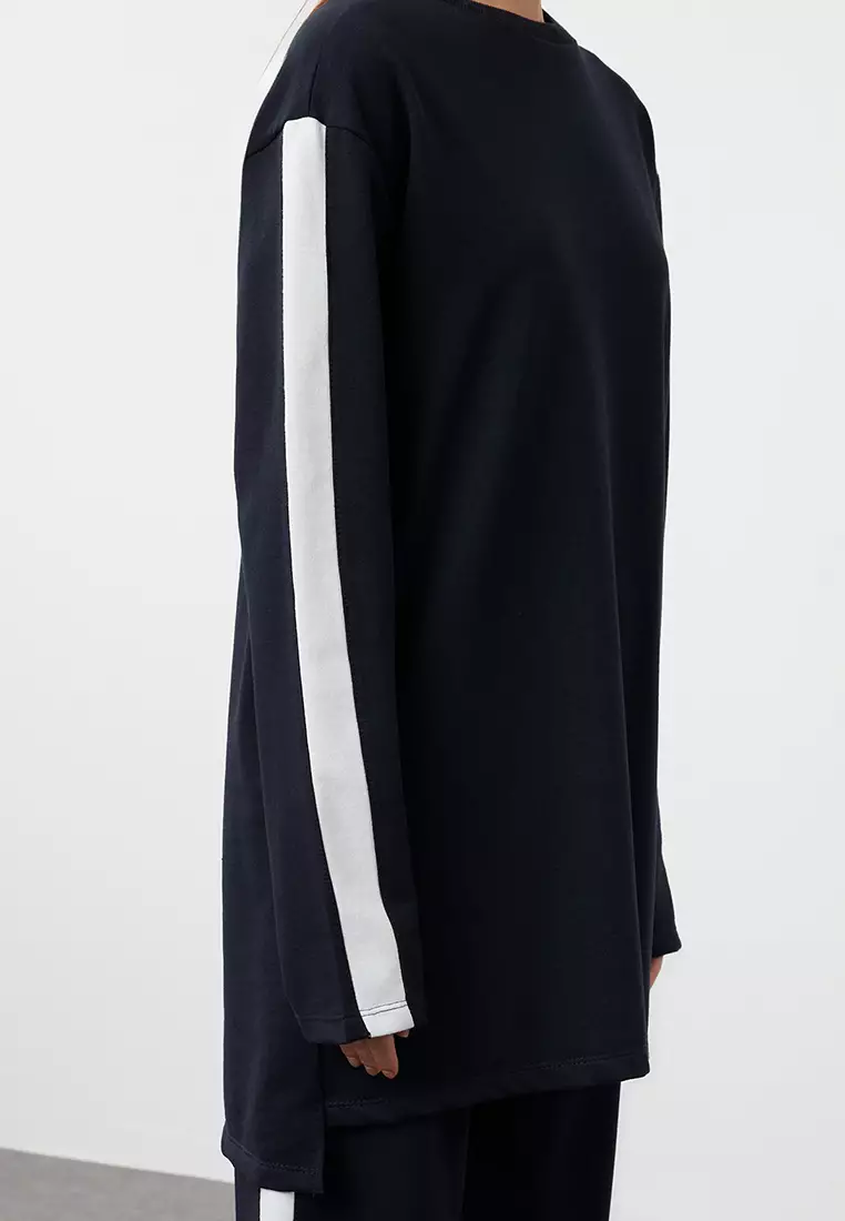 Contrast Panelled Tracksuit Set
