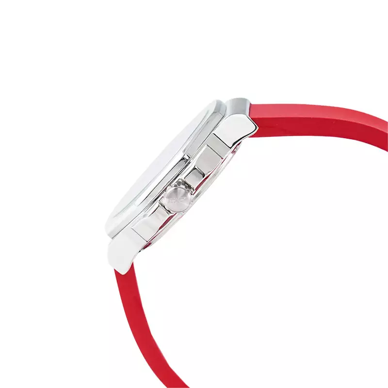 Jam Tangan Wanita Expedition Ladies E 6816 BF RSSRE Glamour Red Dial Red Rubber Strap