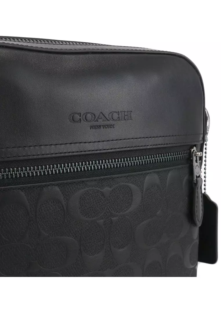 Buy Coach Coach Houston Flight Bag In Signature Leather Black