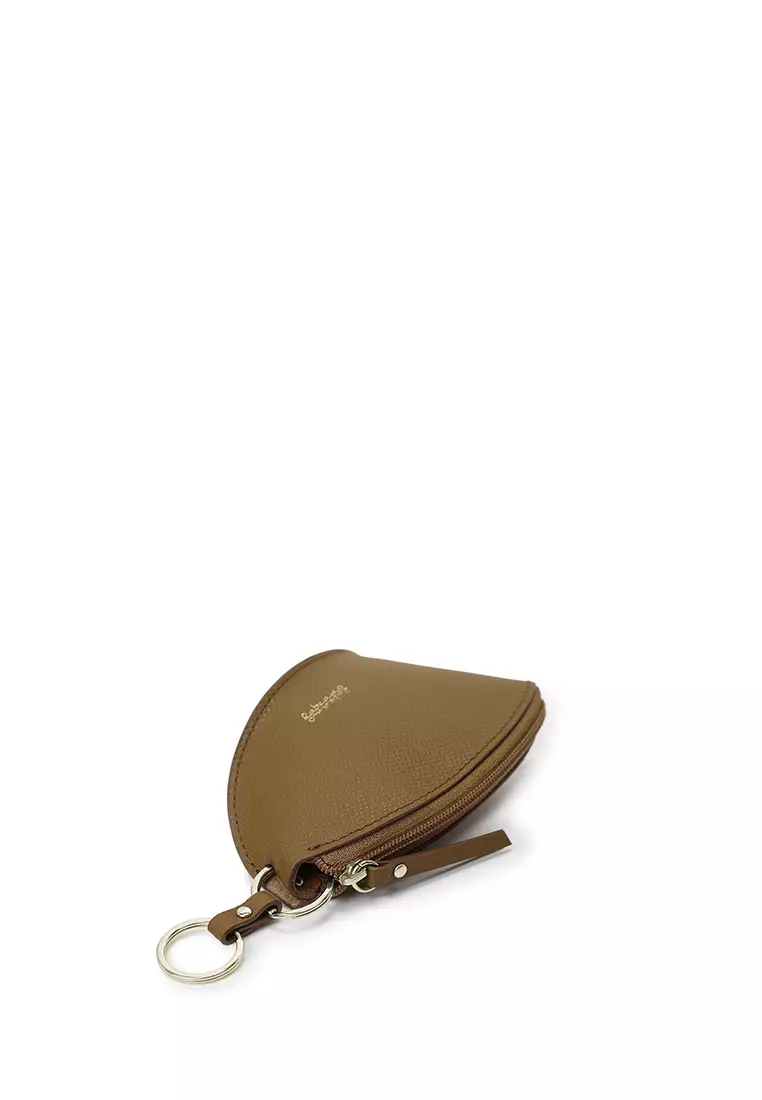 Zip Key & Card Case - Camel
