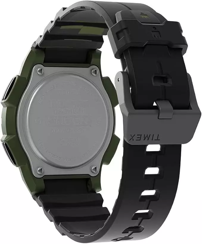 Jam Tangan Pria Timex Ironman Shock Endure Digital Dial Black Rubber Strap TW5M64900NN Original