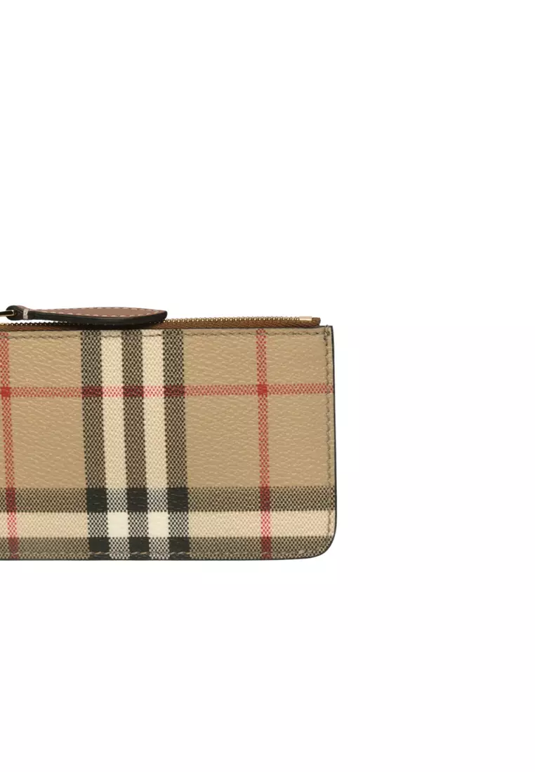 Check Coin Case With Strap Coin purse