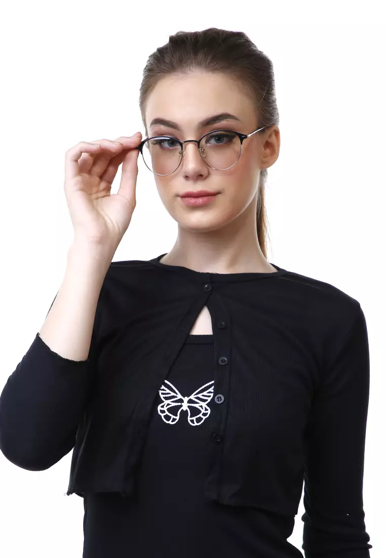 Dinda Kacamata Wanita Lensa Photocromic Anti Radiasi UV Premium Quality - Silver