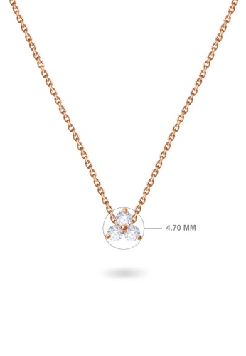 Aquae Jewels pink Necklace Britney 18K Gold and Diamonds - Rose Gold E449CACCEAAFFAGS_1