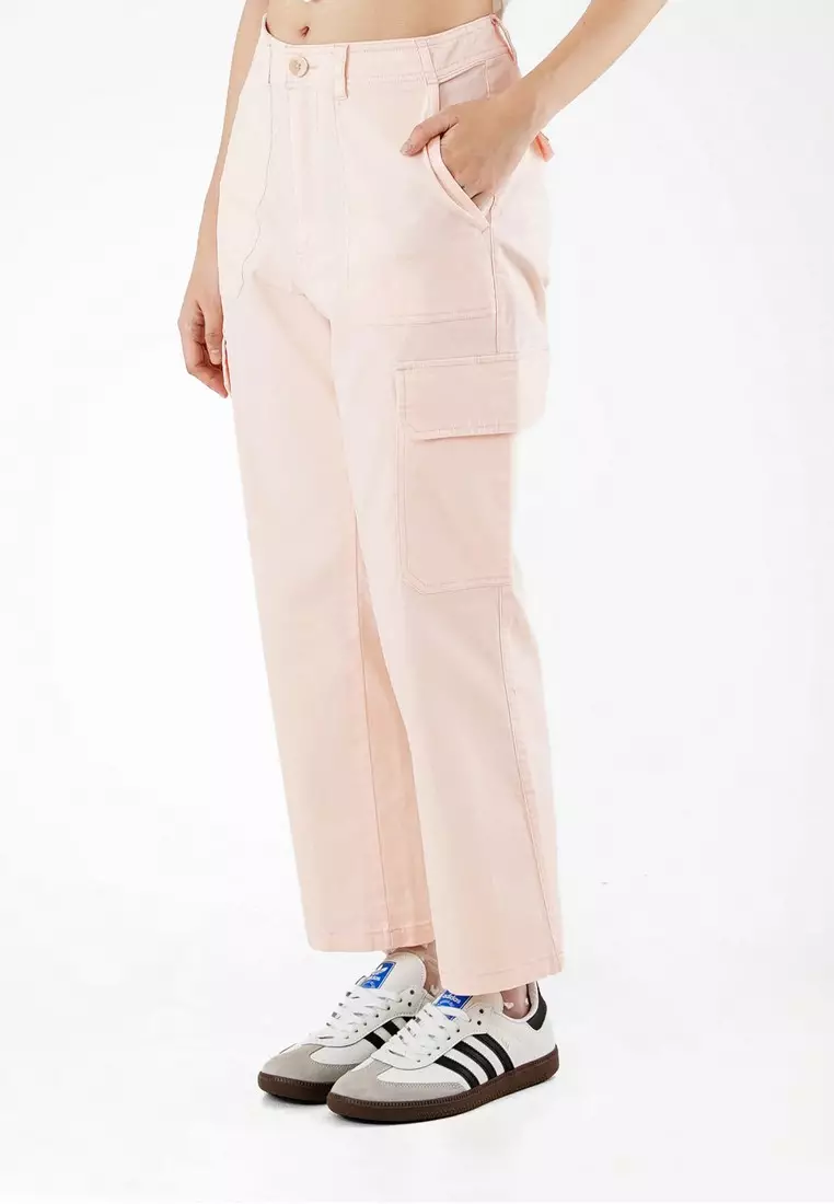 3Second Women's Cargo Pants Tasya High Waist Cotton Stretch C080823