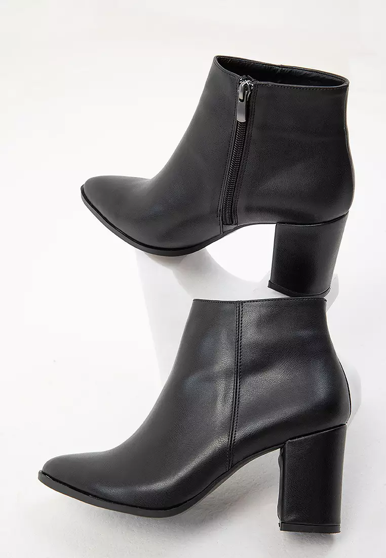 Chunk Heeled Ankle Boots