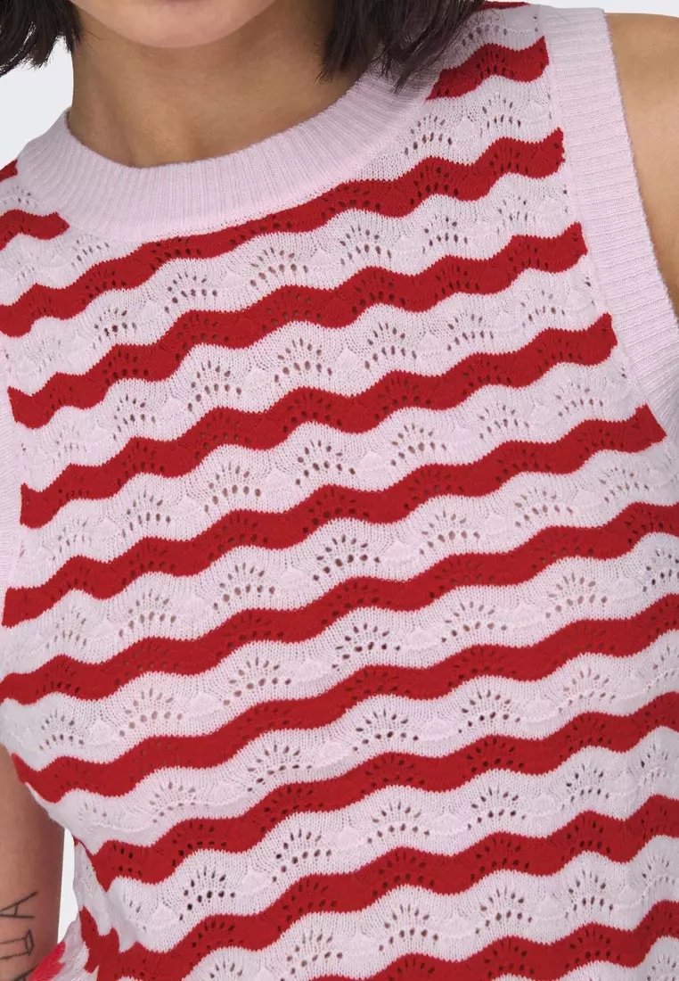 Buy ONLY Maisanna Stripe Knit Top 2025 Online | ZALORA