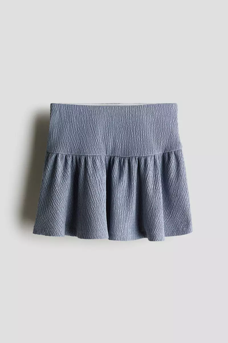 Crinkled jersey skirt