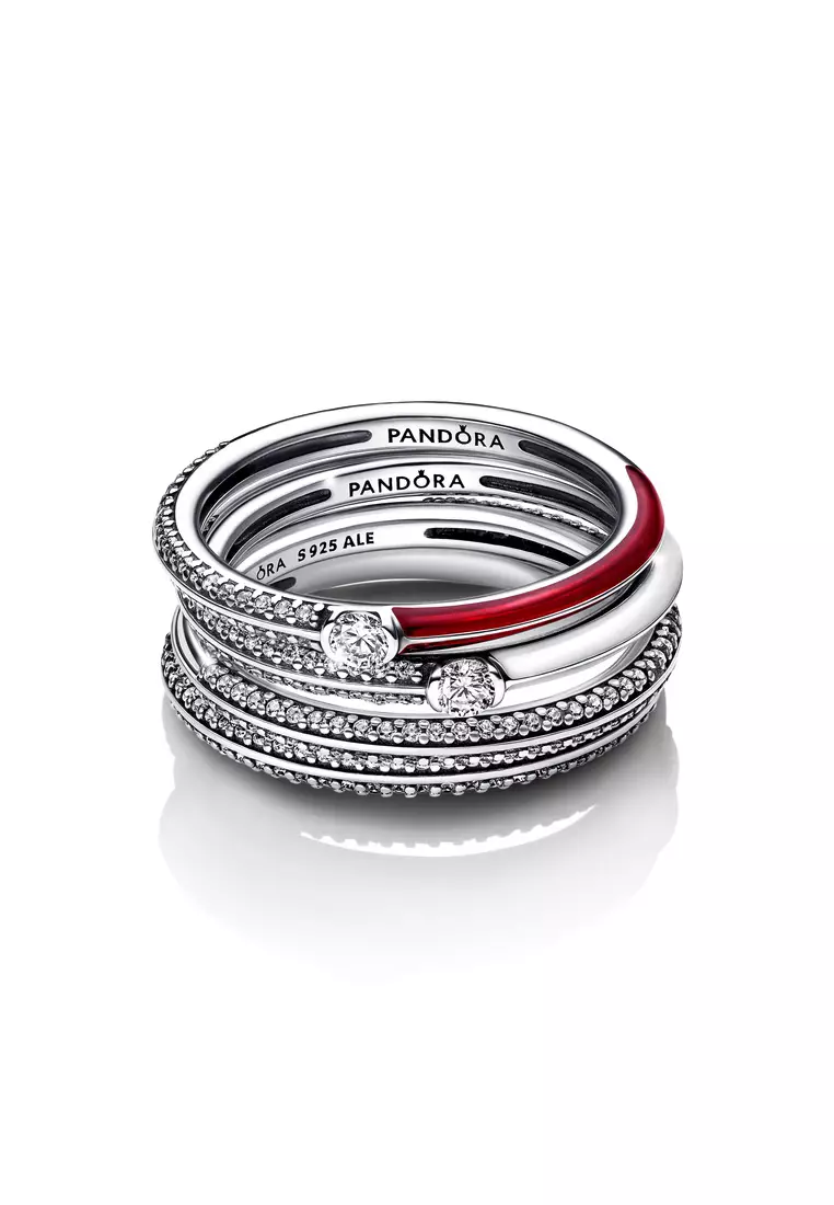 Pandora ME Pavé & White Dual Ring