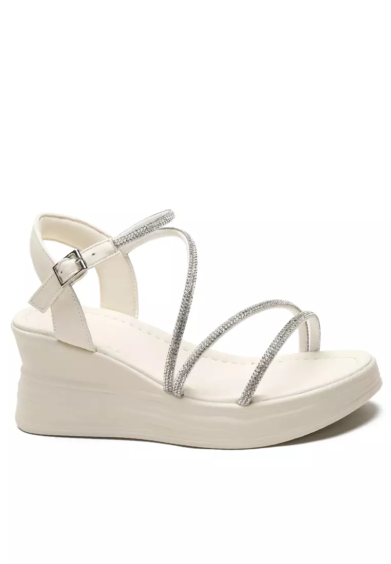 Discount on Twenty Eight Shoes  shoes - SKU: 7cm Rhinestone Strap Wedge Sandal Sb200-2