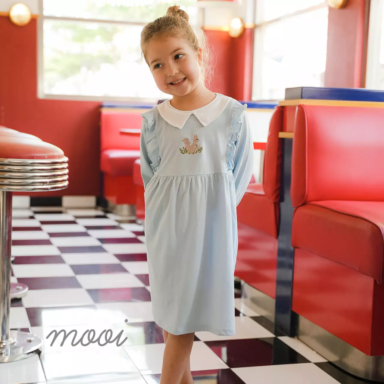 Mooi Dress Anak Perempuan Jisoo Dress - Tea Green