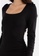 Drunken Kitten black Long sleeve backless bodycon ruched mini dress 8F556AAFAD63D0GS_3